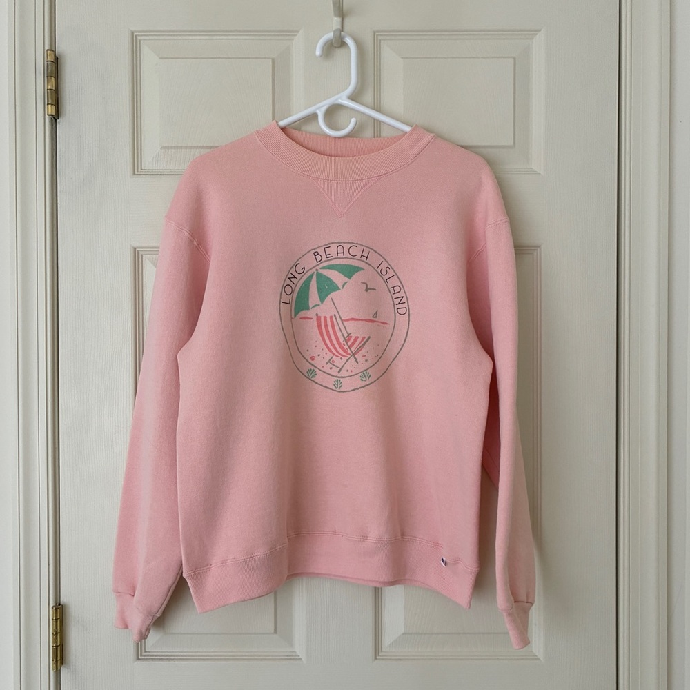 Long Beach Island Cotton-Blend Sweatshirt Russell Athletic Size Medium
